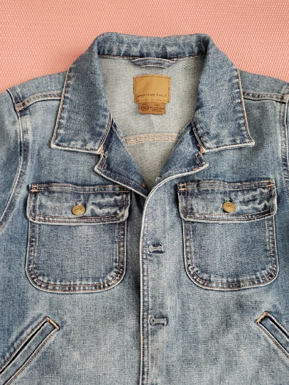 American Eagle Preppy Denim Jacket Never Worn - Picture 2 of 9